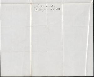 Amos B. Merrill to Samuel Warner, 20 June 1853