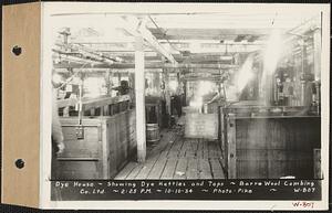 Dye house, dye kettles and tops, Barre Wool Combing Co., Barre, Mass., 2:25 PM, Oct. 10, 1934