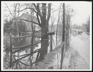 Concord River inches its way towards town.