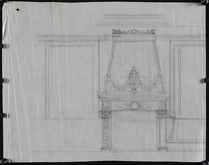 Pencil sketch of mantel