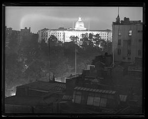 Massachusetts State House at night