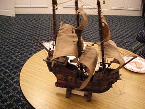 Model of historic sailing ship