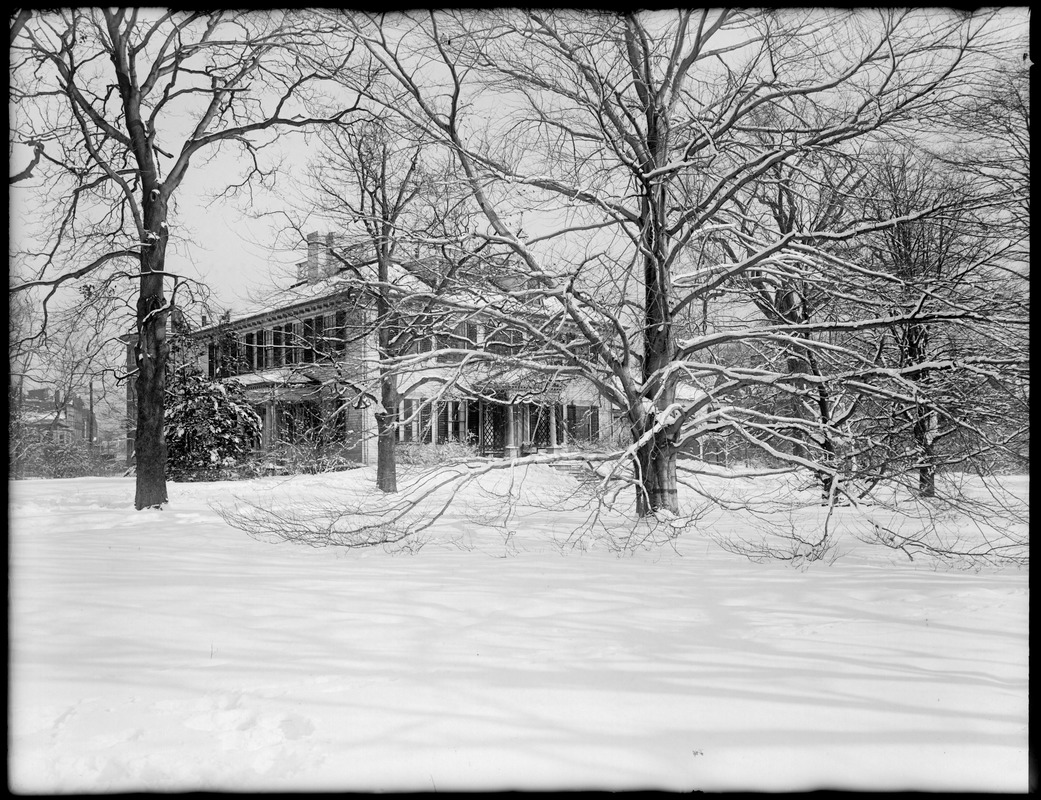 Loring-Greenough House in the snow