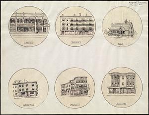 Original drawings, old quarters. Allston, Boylston, Faneuil, Jeffries Point, Mattapan, Parker Hill