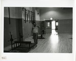 Student in the gym