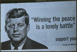 USO poster featuring John F. Kennedy, Boston