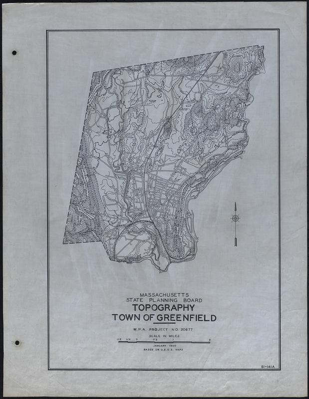 Topography Town of Greenfield Digital Commonwealth
