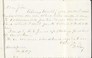 Letter from Zadoc Long to John D. Long, May 16, 1870