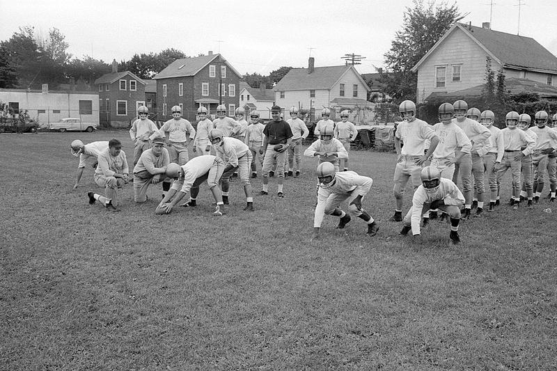 New Bedford High School football practice Digital Commonwealth