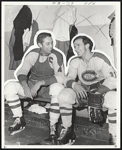 When Bobby Sheehan (right) was 3 years old, Jean Beliveau was a super-star with the Montreal Canadiens. How could a youngster from Weymouth, Mass., even dream that someday they would be teammates?