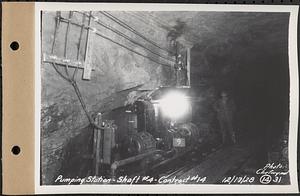 Contract No. 14, East Portion, Wachusett-Coldbrook Tunnel, West Boylston, Holden, Rutland, pumping station, Shaft 4, Rutland, Mass., Dec. 17, 1928