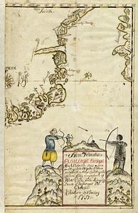 Nova Delineatio Grønlandiæ Antiqvæ Hvis Wester Siide 1723 og 1724 fra 60 og indtil 67 grader er bleven perlustrerit og langs Landet og inde i fiordene flittig recognoseeret af Hans Egede, förste Kongelig Danske Missionair udi Grönland Kiöbenhavn den 4. January. 1737