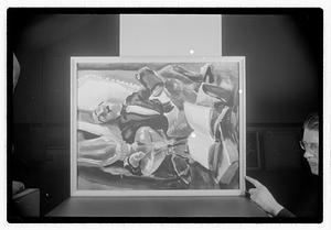 Modern art c/o Collier Copies of oils & watercolor & 2 statues