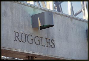 Boston: Circa 1989: Sign for Ruggles Orange Line Station