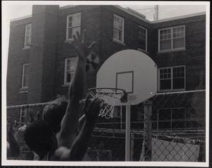 Group of boys playing basketball