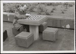 Chess table in park