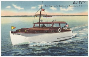 Enjoying a motor boat ride at Keansburg, N.J.