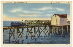 Train and pier, Keansburg, N.J.