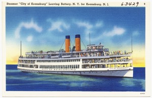Steamer "City of Keansburg" leaving Battery, N.Y. for Keansburg, N.J.