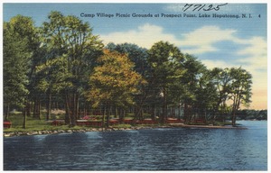 Camp Village picnic grounds at Prospect Point, Lake Hopatcong, N. J.