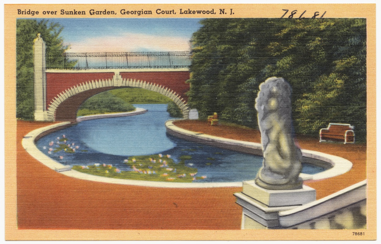 Bridge over Sunken Garden, Georgian Court, Lakewood, N. J.