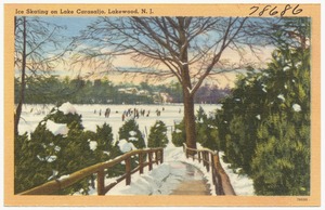 Ice skating on Lake Carasaljo, Lakewood, N. J.