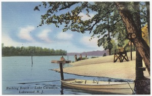 Bathing beach -- Lake Carasaljo, Lakewood, N. J.