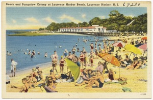Beach and bungalow colony at Laurence Harbor Beach, Laurence Harbor, N. J.