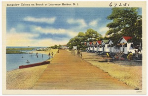 Bungalow colony on Beach at Laurence Harbor, N. J.
