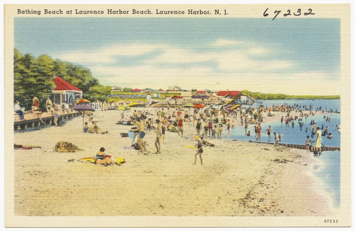 Bathing beach at Laurence Harbor Beach, Laurence Harbor, N. J.