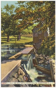 Leddell's Mill and Mill Dam in Jockey Hollow, Morristown, N. J.