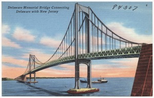Delaware Memorial Bridge connecting Delaware with New Jersey