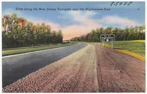 View along the New Jersey Turnpike near the Hightstown Exit