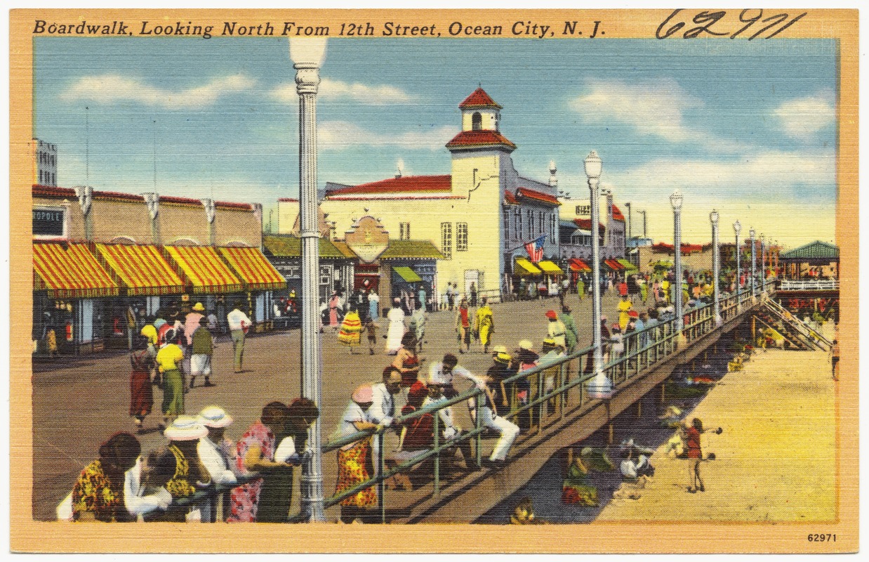 Boardwalk, looking north from 12th Street, Ocean City, N. J. - Digital ...