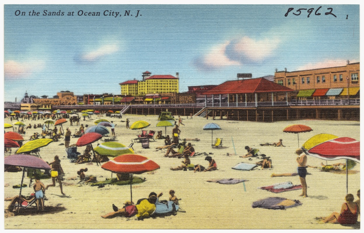 On the sands at Ocean City, N. J. - Digital Commonwealth