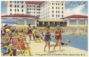 View in the pool & Flanders Hotel, Ocean City, N. J.
