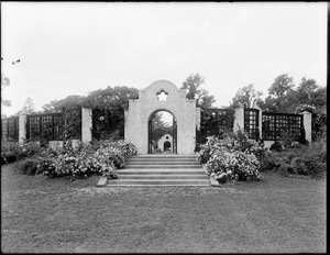 Entrance to rose garden, Franklin Park
