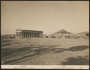 Athènes. Temple de Thésée et le Lycabette