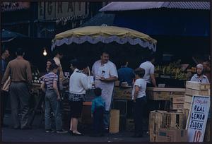 People at outdoor market