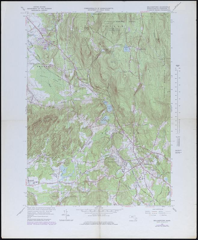 Belchertown Quadrangle Massachusetts, Hampshire Co.