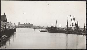Donald Mackay [i.e. McKay] Wharf, on left, East Boston