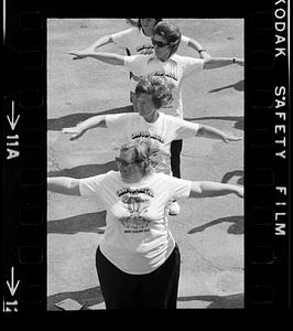 Oldsters' "Shape Up Boston" exercise class, Framingham