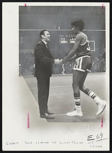 Coach Jack Leaman w/ Julius Erving at UCONN