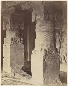 Pillars in Cave 14 (Ravana ka khai), Ellora Caves, India