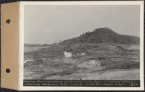 Contract No. 61, Clearing West Branch, Quabbin Reservoir, Belchertown, Pelham, Shutesbury, New Salem, Ware (including in areas of former towns of Enfield and Prescott), looking northwesterly at Enfield from rear of Enfield Office, Enfield, Mass., Feb. 27, 1939