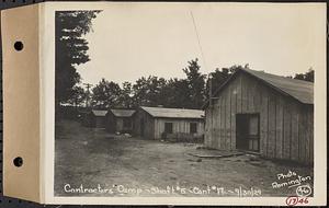 Contract No. 17, West Portion, Wachusett-Coldbrook Tunnel, Rutland, Oakham, Barre, contractors' camp, Shaft 5, Rutland, Mass., Sep. 30, 1929