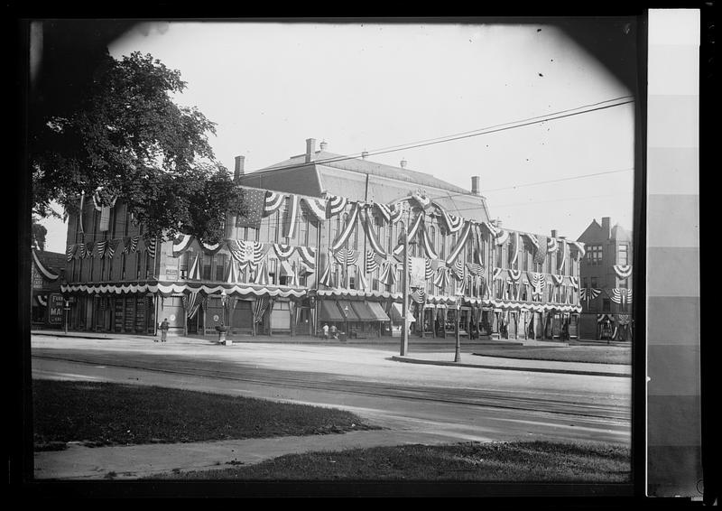 Clark’s block in red, white & blue bunting