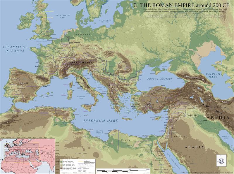 7. The Roman Empire around 200 CE