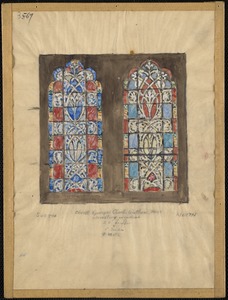 South, north. Christ Episcopal Church, Waltham, Mass., clerestory windows