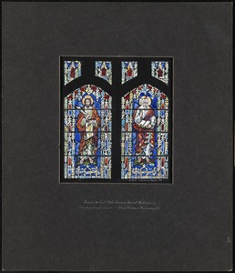 Design for east aisle window nearest the entrance, Congregational Church, West Medford, Massachusetts
